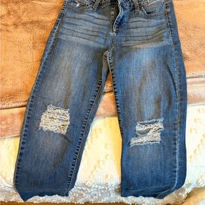 Celebrity Pink Distressed Denim Boyfriend Jeans